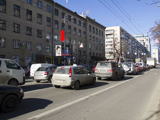 Фото рекламной плоскости по адресу Б. Васильковская ул. (бывш. Красноармейская ул.), 104, в сторону ул. Крещатик