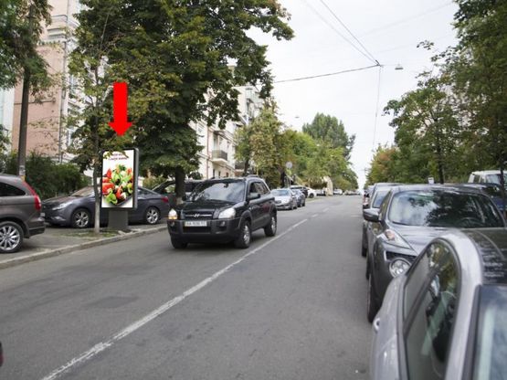 Фото рекламной плоскости по адресу Владимирская ул., 42/78 - ул. Саксаганского, в сторону ул. Толстого