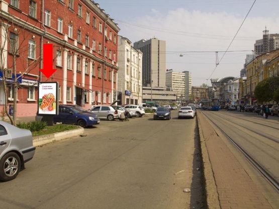 Фото рекламной плоскости по адресу Старовокзальная ул.,14/16, в сторону ул. Жилянской, пл. Победы