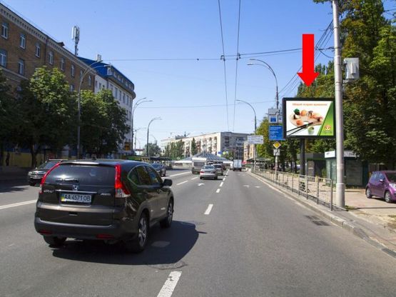 Фото рекламной плоскости по адресу Воздухофлотский пр., 44 в сторону пл. Севастопольской