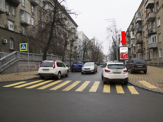 Фото рекламной плоскости по адресу Никольско-Ботаническая ул., 17/19 - ул. Паньковская, в сторону ул. Тарасовской
