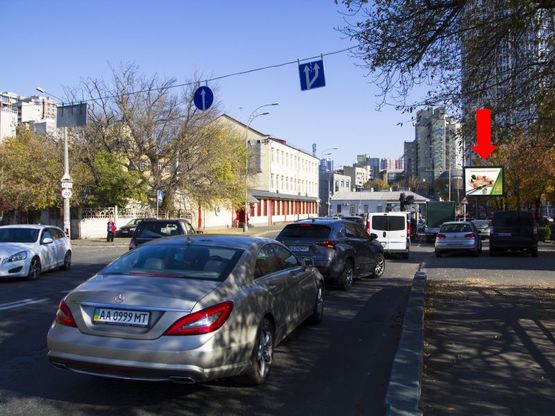 Фото рекламної площини за адресою Байковая ул. - ул. Ямская, в сторону ул. Малевича, центра