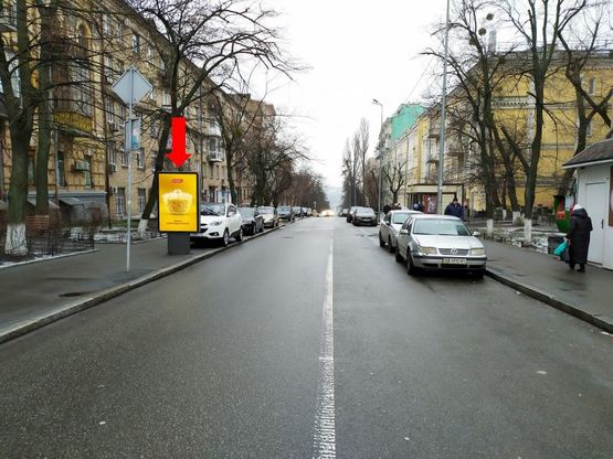 Фото рекламной плоскости по адресу Тарасовская ул. - ул. Толстого, на светофоре, в сторону ул. Саксаганского