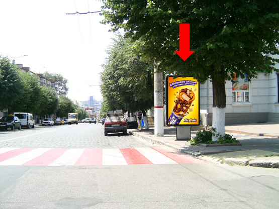 Фото рекламной плоскости по адресу Б. Перспективная ул. (бывш. Маркса ул.) / Егорова ул., напротив гостиницы "Европа"