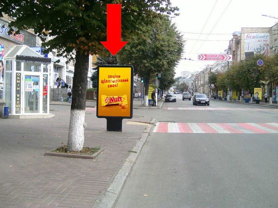 Фото рекламної площини за адресою Б. Перспективная ул. (бывш. Маркса ул.) / Карпы ул. (бывш. Тимирязева ул.)