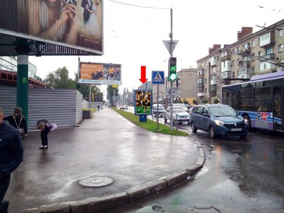 Фото рекламної площини за адресою Первомайская ул. / ул. Пролетарская, возле супермаркетов "АТБ", "Технополис"