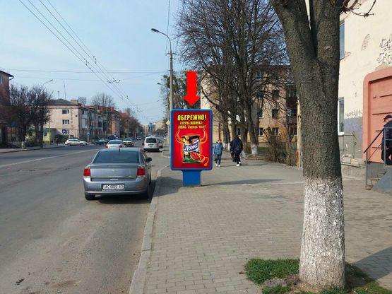 Фото рекламной плоскости по адресу Грушевского пр., 17, от ж/д вокзала