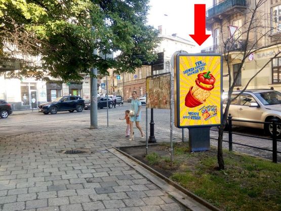 Фото рекламной плоскости по адресу Саксаганского ул., 22 / Франка ул.