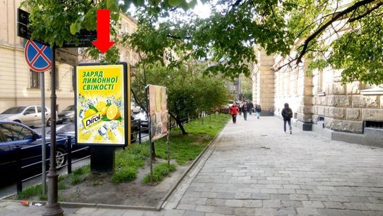 Фото рекламной плоскости по адресу Саксаганского ул., 22 / Франка ул.