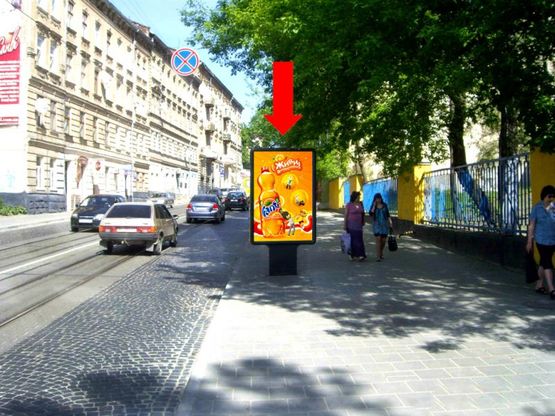 Фото рекламной плоскости по адресу Лычаковская ул., 37, напротив, из центра