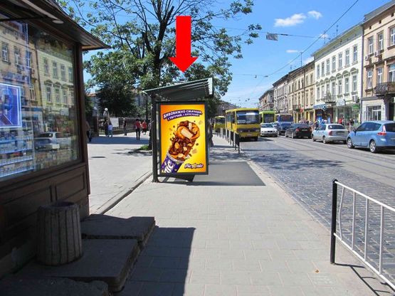 Фото рекламной плоскости по адресу Городоцкая ул., 98, навпротив, из центра