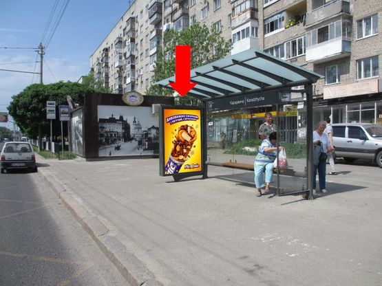 Фото рекламной плоскости по адресу Любинская ул., 102, ост. ул. Караджича