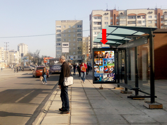 Фото рекламної площини за адресою Красной Калины пр., 109, ост. "пр.Красной Калины", в центр