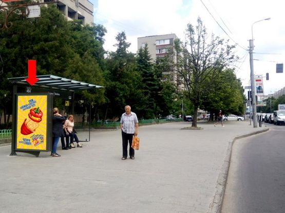 Фото рекламной плоскости по адресу Великого В. ул., 50, ост. "Боткина", в сторону ул. Княгини Ольги