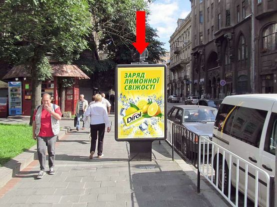 Фото рекламной плоскости по адресу Галицкая пл. / Князя Романа ул., светофор