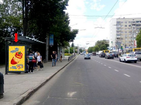 Фото рекламної площини за адресою Выговского ул. - ул. Любинская, ост. "ул. Выговского - ул.Чувашская", в сторону ул. Любинской