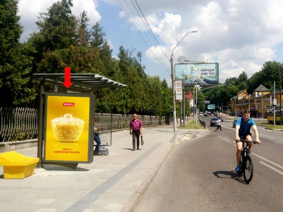 Фото рекламной плоскости по адресу Княгини Ольги ул., 1, ост. "Горбачевского", в центр