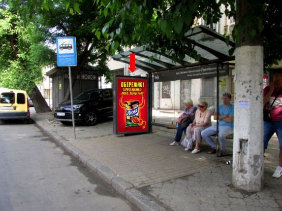 Фото рекламної площини за адресою Б. Арнаутская ул., 84 / Преображенская ул., в сторону Балковской ул.