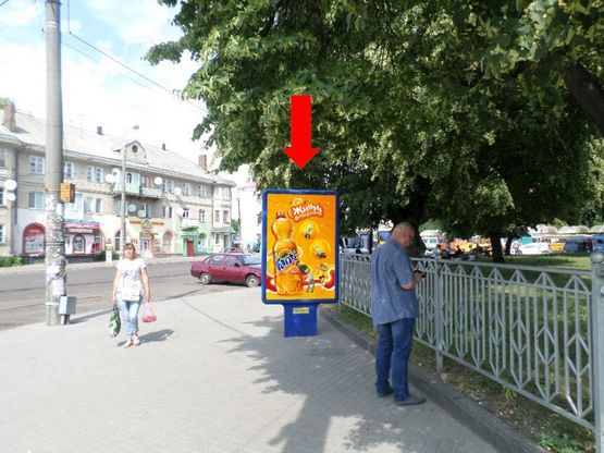 Фото рекламной плоскости по адресу Привокзальная пл., возде ж/д вокзала