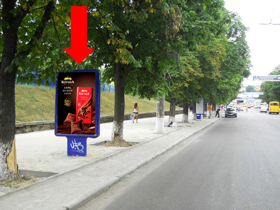 Фото рекламної площини за адресою Ильинская ул. (бывш. Красногвардейская ул.) / Ярослава Мудрого ул. (бывш. Пролетарская ул.), 45 (№3)