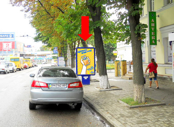 Фото рекламной плоскости по адресу Ильинская ул. (бывш. Красногвардейская ул.), 5, в сторону 1-ой Набережной ул. реки Стрелки