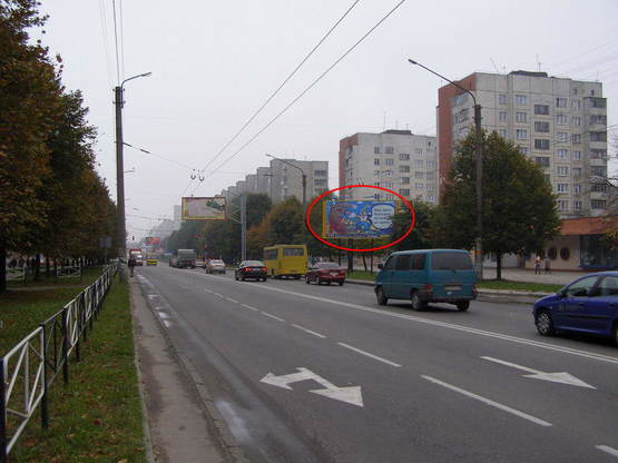 Фото рекламной плоскости по адресу Володимира Великого, 110 (до вул. Стрийської, сторона А)