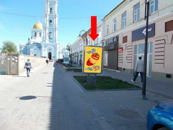 Фото рекламної площини за адресою Терезова пер. / Соборная ул., возле Ощадбанка