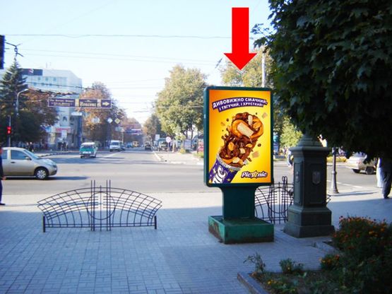 Фото рекламной плоскости по адресу Соборная ул., возле магазина "Алло"