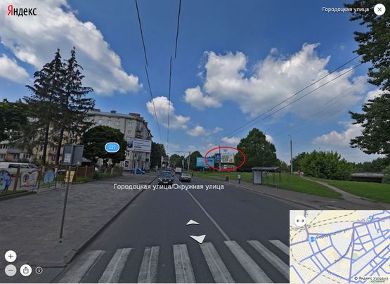 Фото рекламной плоскости по адресу Городоцька - вул. Сяйво (з центра по вул. Городоцькій)