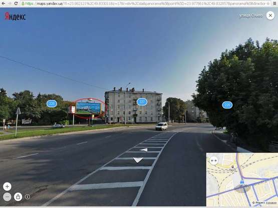 Фото рекламной плоскости по адресу Городоцька - вул. Сяйво (на вул. Городоцьку з вул. Сяйво)