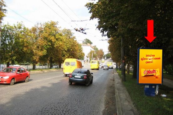 Фото рекламной плоскости по адресу Русская ул., возле парка "Топильче", дамба, в центр