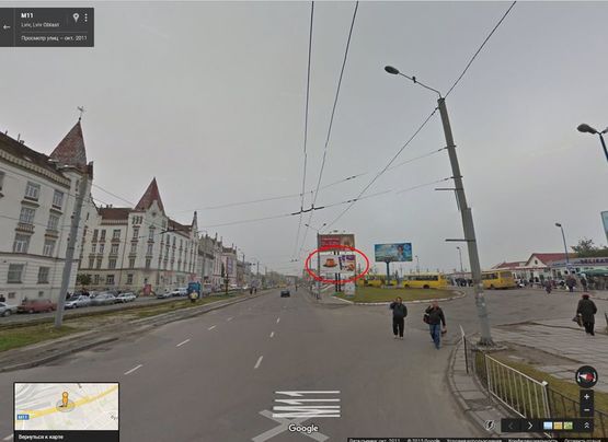 Фото рекламной плоскости по адресу Городоцька  К3( приміський вокзал, напроти привокзальний ринок ст. А нижній №7 )