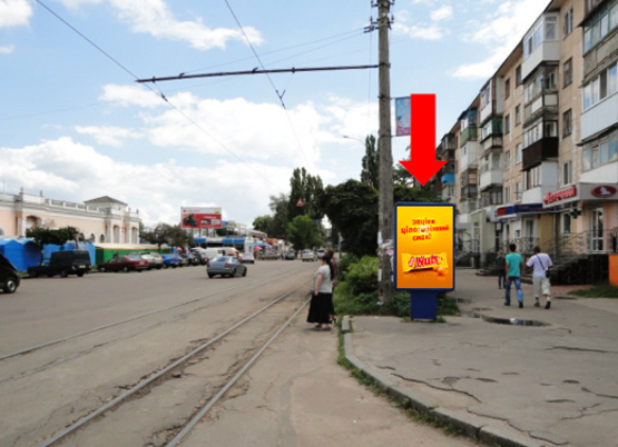 Фото рекламной плоскости по адресу Небесной сотни ул. (бывш. ул. Московская) / ул. Лятошинского, возле Житнего рынка