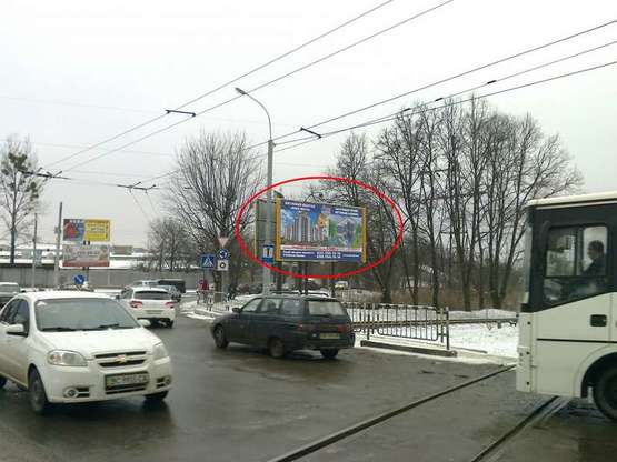 Фото рекламной плоскости по адресу Зелена, 143а  №2  (переїзд біля вул. Дж. Вашінгтона) А