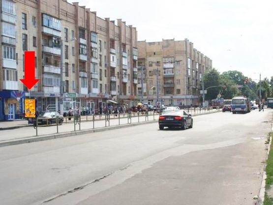 Фото рекламной плоскости по адресу Киевская ул., 98 / пл. Согласия, напротив ТЦ "Ярмарок", супермаркета "Эльдорадо"