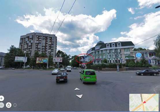 Фото рекламной плоскости по адресу Грушевського ( ТРЦЧайка)  - Гагаріна -  Черняка ст А