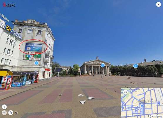 Фото рекламної площини за адресою Грушевського ( біля оп. Театру)