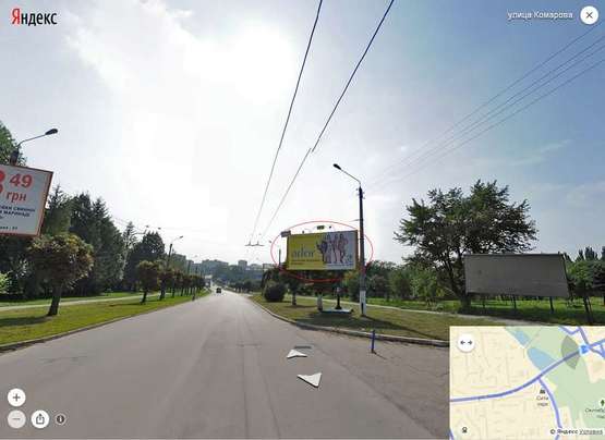 Фото рекламной плоскости по адресу Комарова - Небесної сотні ( ринок)