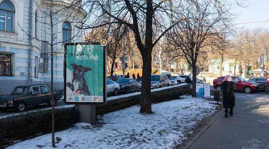 Фото рекламной плоскости по адресу Антоновича ул. разделитель