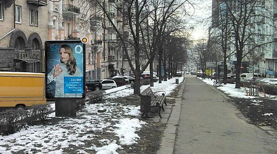 Фото рекламной плоскости по адресу Антоновича ул. разделитель