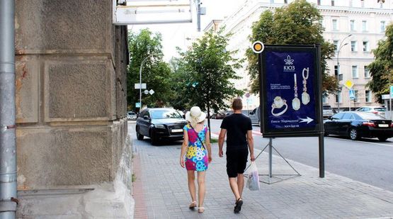 Фото рекламной плоскости по адресу Институтская ул. 29-25