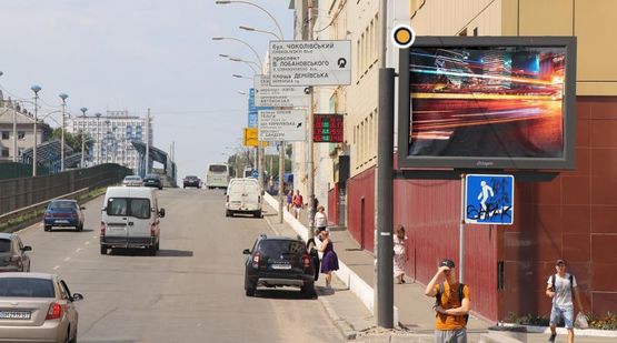 Фото рекламной плоскости по адресу Борщаговская ул., 154, ТЦ Аркадия