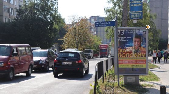 Фото рекламної площини за адресою Кавалеридзе ул./ Сыховская ул., к Зеленой ул.