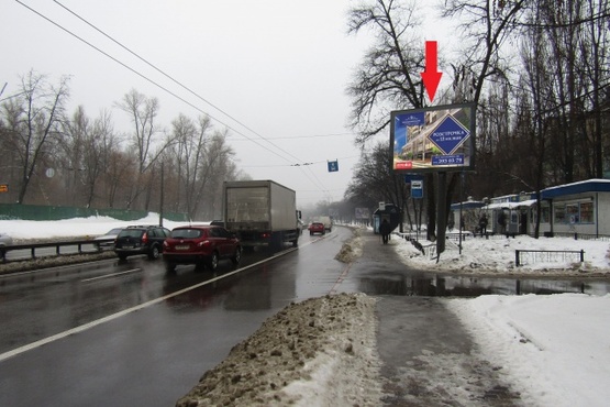 Фото рекламної площини за адресою Телиги Е. ул. 37 (супермаркет "АТБ"),  в направл. ст.метро Дорогожичи