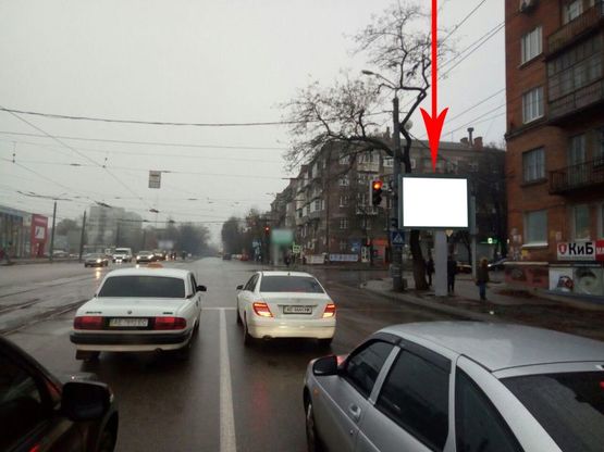Фото рекламной плоскости по адресу t086A6,просп. Богдана Хмельницького - вул. Титова, буд. №2, біля світлофору