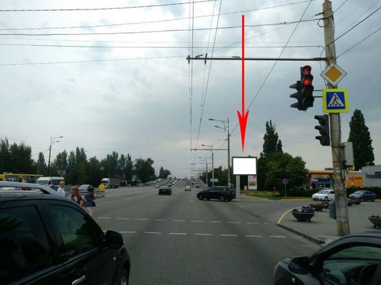 Фото рекламной плоскости по адресу t122A7,просп. Слобожанський в районі буд. 31 Д, рух у бік Центрального мосту