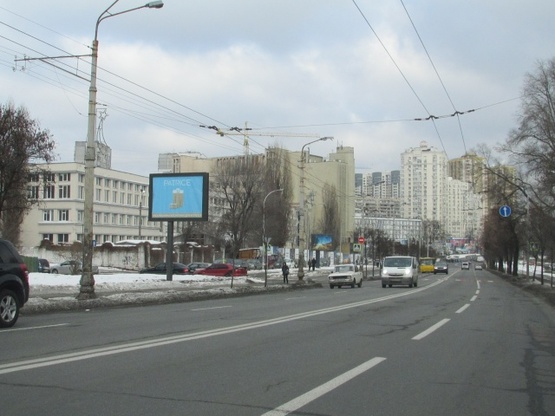 Фото рекламної площини за адресою Голосіївський проспект (40-річчя Жовтня) / Ужгородський провулок