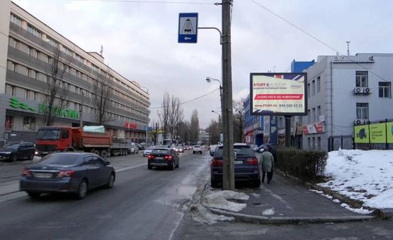 Фото рекламной плоскости по адресу вул.Глубочицька 44/пер.Косогорний/Эльдорадо-на В Вал,Контрактова пл (А3) СКРОЛЕР