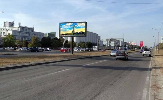 Фото рекламної площини за адресою Богатирська 1 /з-д Оболонь - на Вишгород (розподілювач) (А3) СКРОЛЛЕР