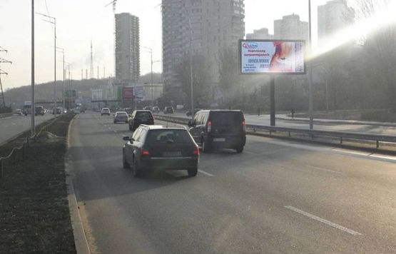 Фото рекламної площини за адресою Саперно-Слобідська/провулок Феодосійський/Лерой Мерлен - на Південний міст (А4) СКРОЛЛЕР